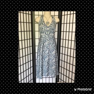 J. Crew Vintage Style Blue Halter Sun Dress 12